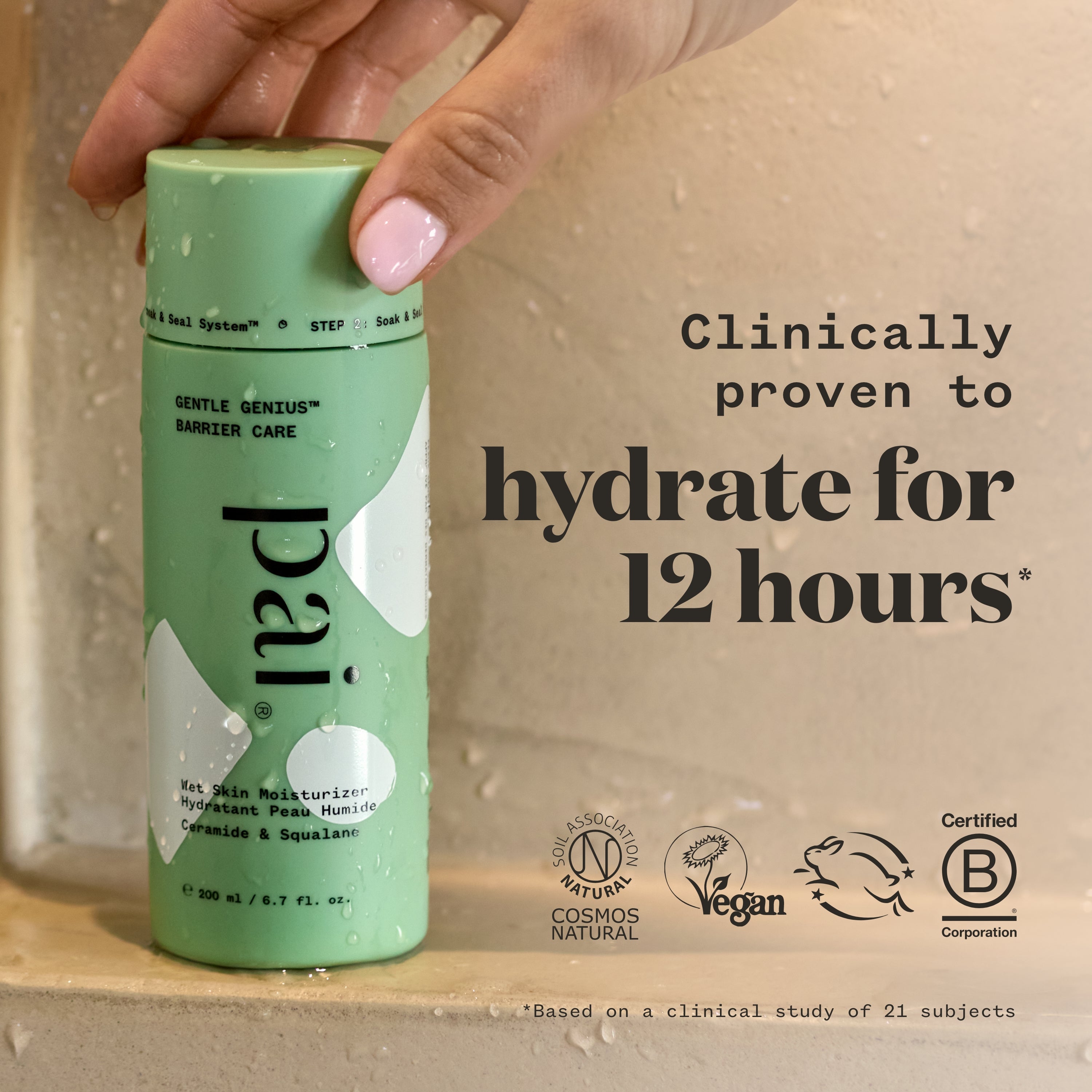 Gentle Genius™ Barrier Care Wet Skin Moisturizer - Hydrating Lotion for Dry & Sensitive Skin | Post-Shower Moisturizer for Instant Hydration | Perfect for Daily Skincare Routine & After-Swim Care