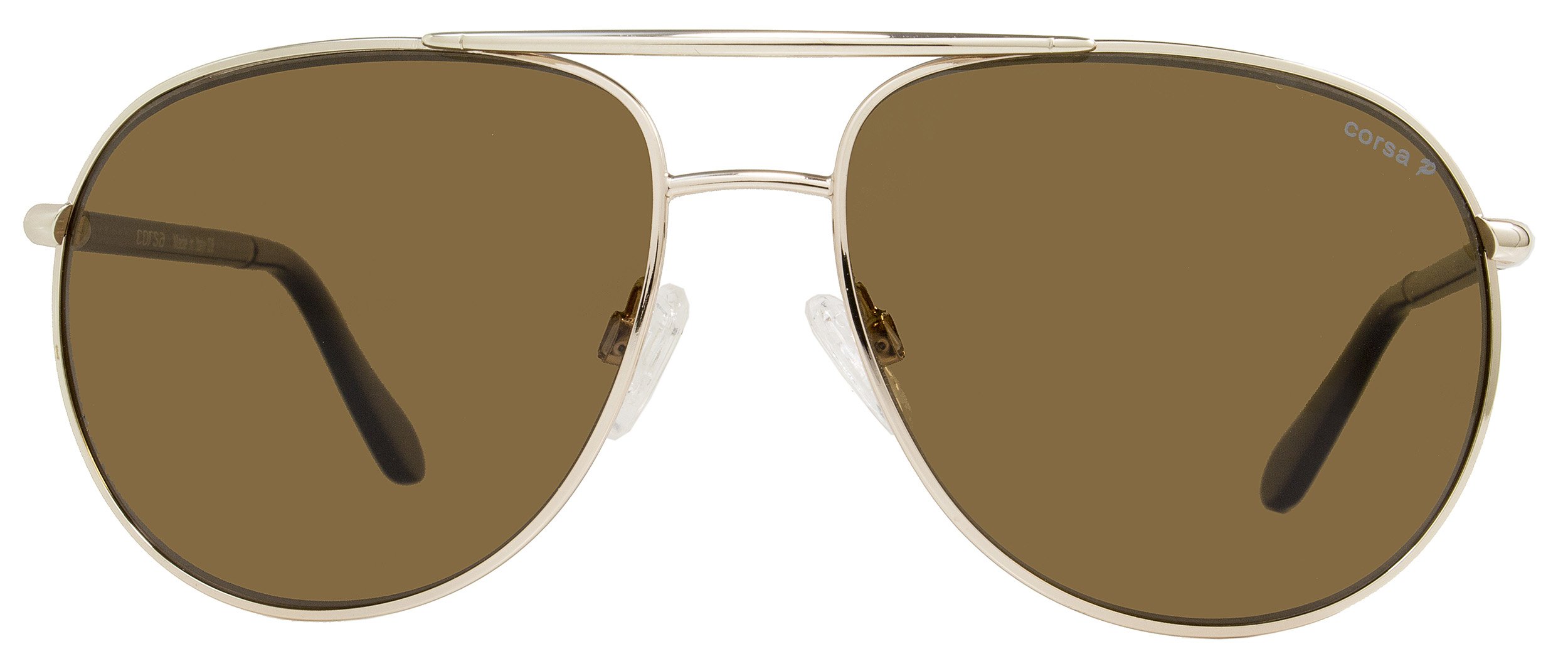 Corsa Aviator Sunglasses Marko C01 Light Gold/Carbon Fiber Polarized UV Protection - Stylish Men's & Women's Shades for Driving, Beach & Outdoor Activities