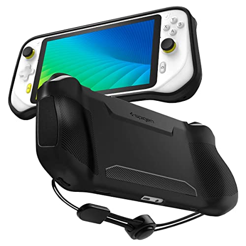 Spigen Rugged Armor Protective Case for Logitech G Cloud Gaming Handheld - Matte Black | Shockproof Cover for Travel & Gaming Accessories