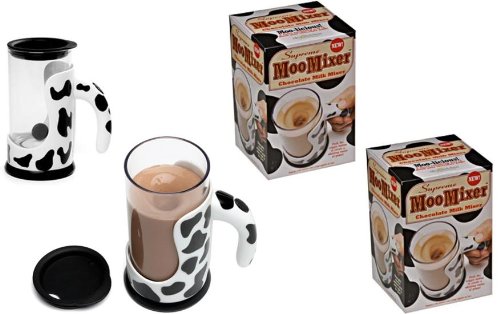 Moo Mixer - 2 Pack Push Button Chocolate Milk Mixer for Kids & Adults - Perfect for Breakfast, Snacks, and Desserts