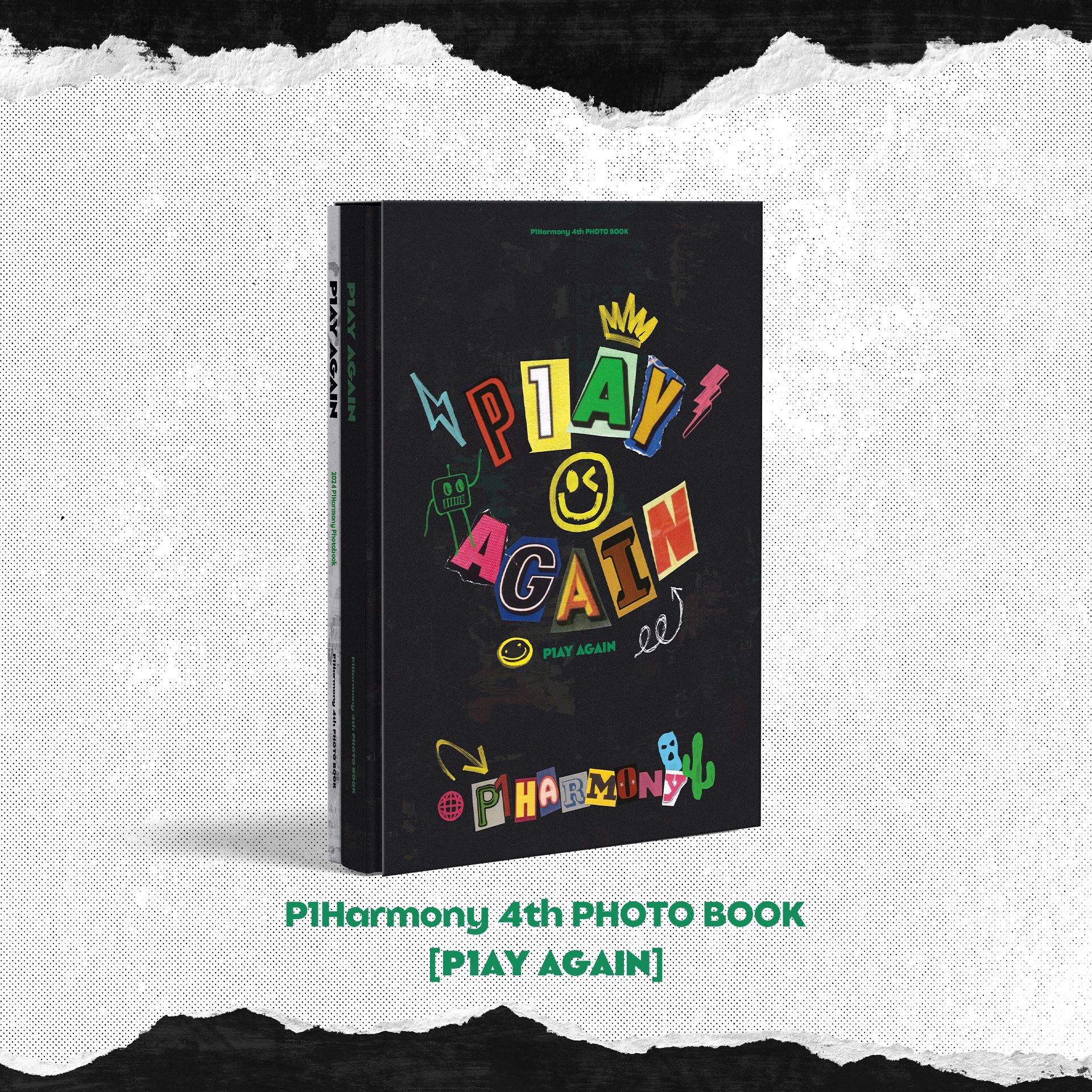 P1HARMONY 4th Photo Book 'P1AY AGAIN' - Kpop Photobook Collection for Fans, Merchandise for Kpop Lovers - Perfect for Display, Gifts, and Fan Collections