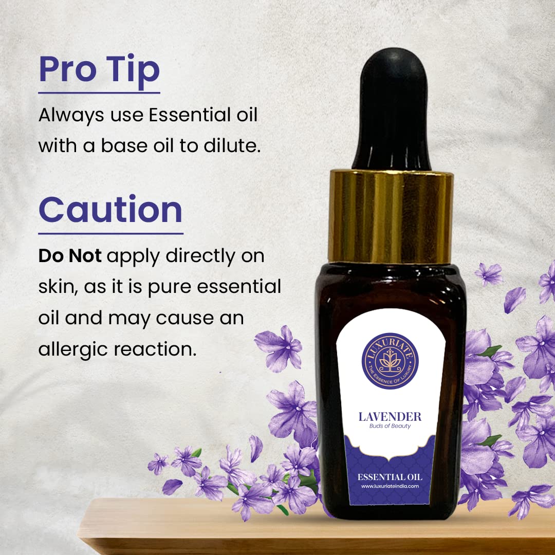 100% Pure Natural Lavender Essential Oil for Hair Growth, Skin Care & Acne Treatment | Aromatherapy Oil for Diffusers, Home Fragrance | 10ml | Perfect for Relaxation, Stress Relief & Better Sleep