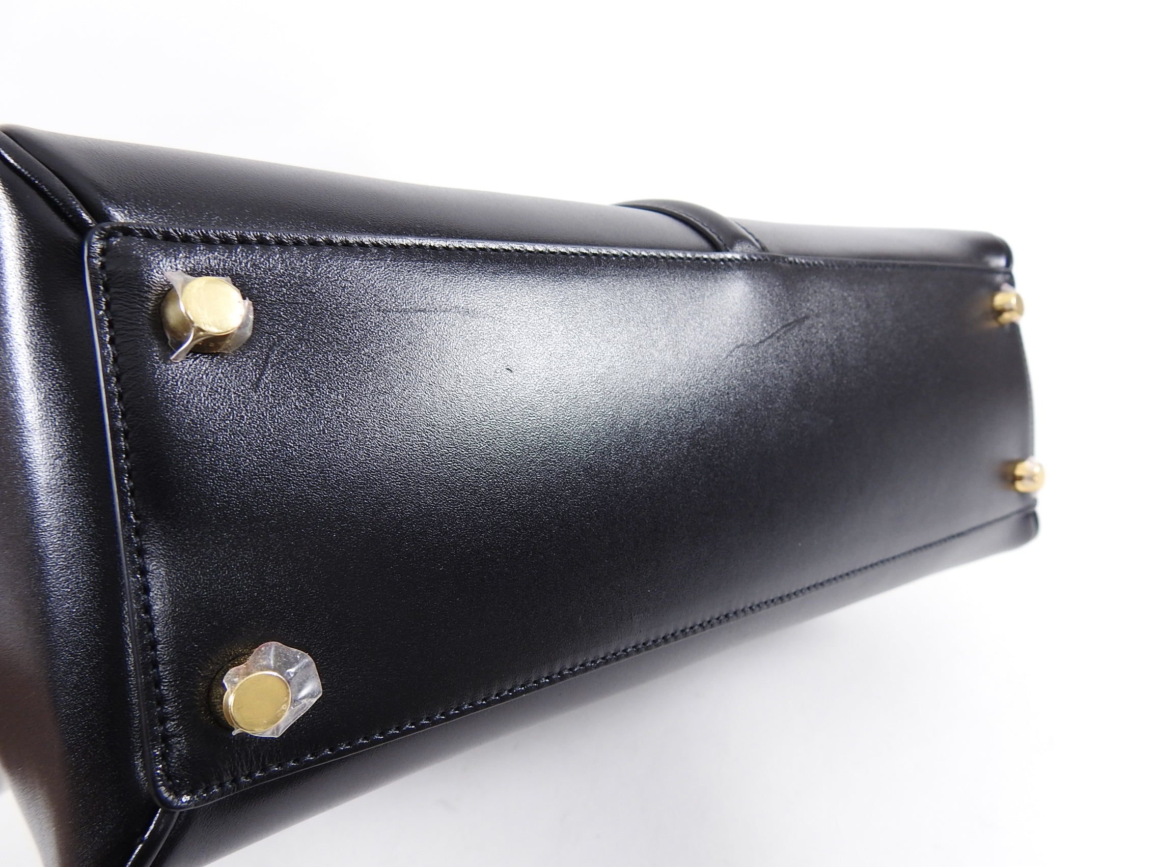 Celine Hedi Slimane Medium New 16 Bag in Black Satinated Calfskin Leather - Luxury Designer Handbag for Women, Perfect for Work, Evening Events & Everyday Use