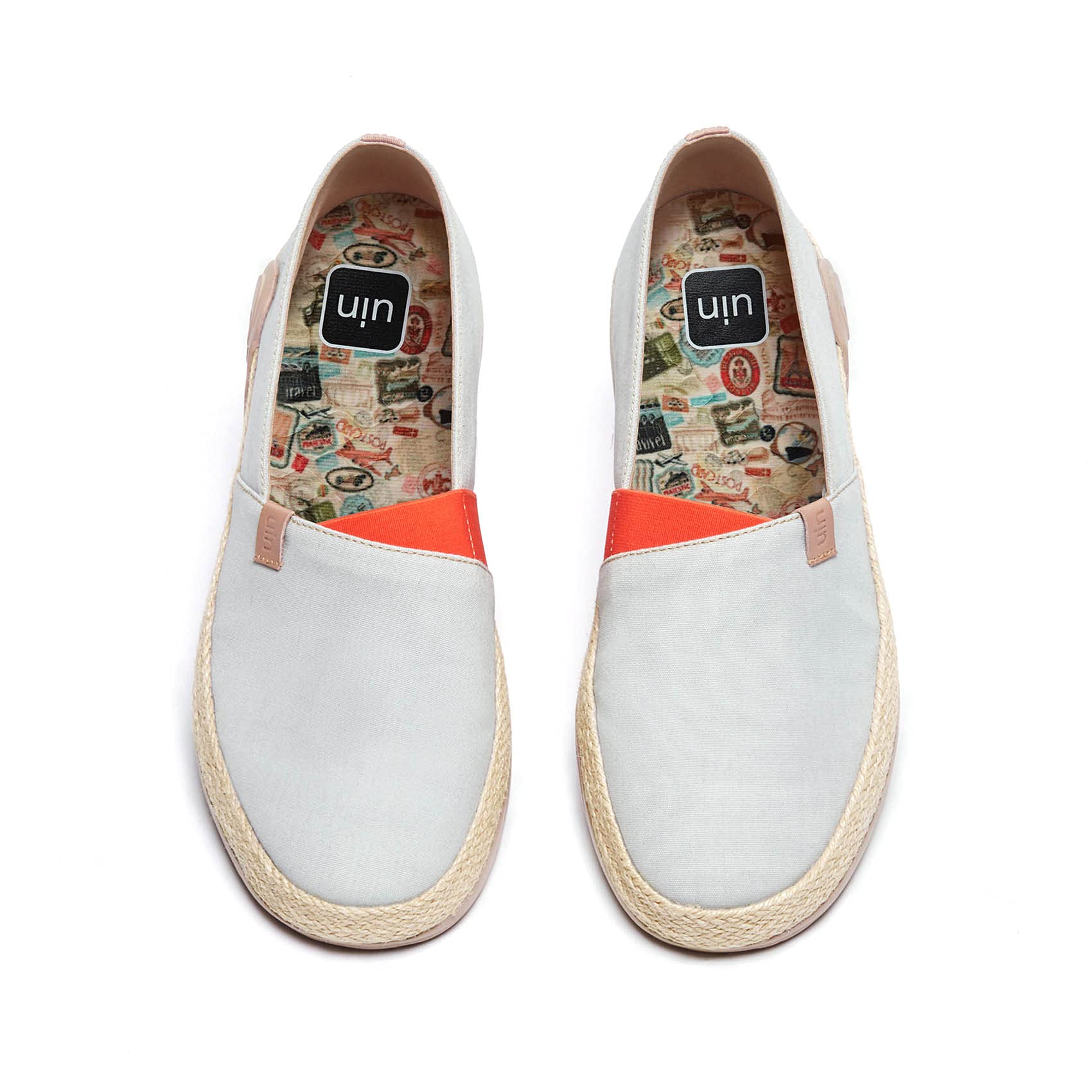 UIN Women's Knitted Espadrilles Slip-On Loafers - Lightweight Comfortable Walking Shoes with Artistic Paint Design | Casual Travel & Summer Fashion Footwear for Beach, Vacation & Everyday Wear