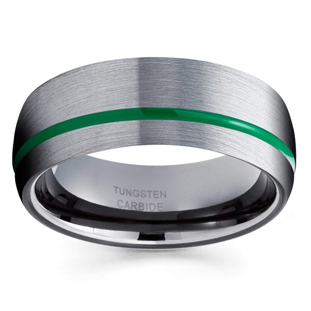 Premium Gunmetal Tungsten Wedding Ring for Men & Women - Comfort Fit Tungsten Carbide Band - Anniversary, Engagement, Unique Gift Idea for Couples - Durable & Scratch-Resistant Jewelry for Everyday Wear