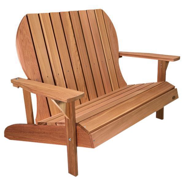 Premium Cedar Adirondack Loveseat Bench - Outdoor Patio Furniture for Two, Weather-Resistant Garden Seating for Backyard, Deck or Poolside Relaxation