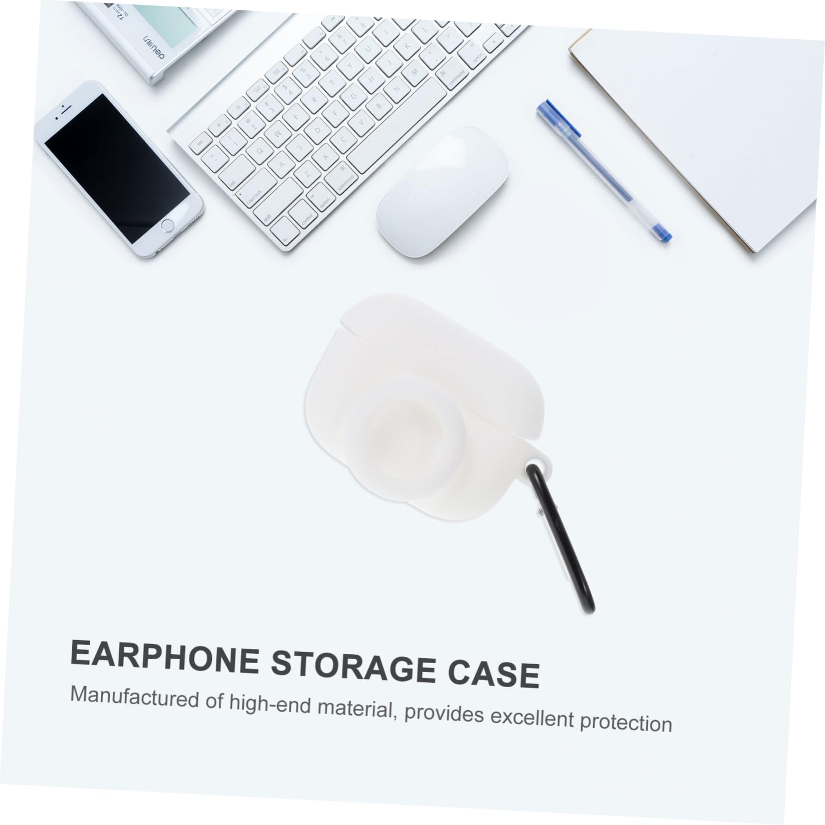 Mikikit 3 Pack Silicone Earphone Case for Over-Ear Headphones - Protective Storage Cover with Ear Plugs 2-in-1 Design | Travel, Gym & Home Organization Accessory