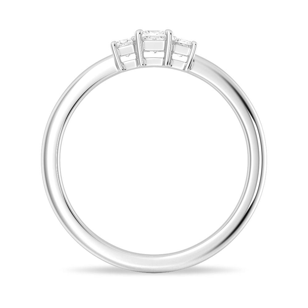 True Love Princess Lab Grown Diamond Promise Ring - 1 Carat Round Cut Engagement Ring for Women, 14K White Gold - Perfect for Proposals, Anniversaries & Special Occasions