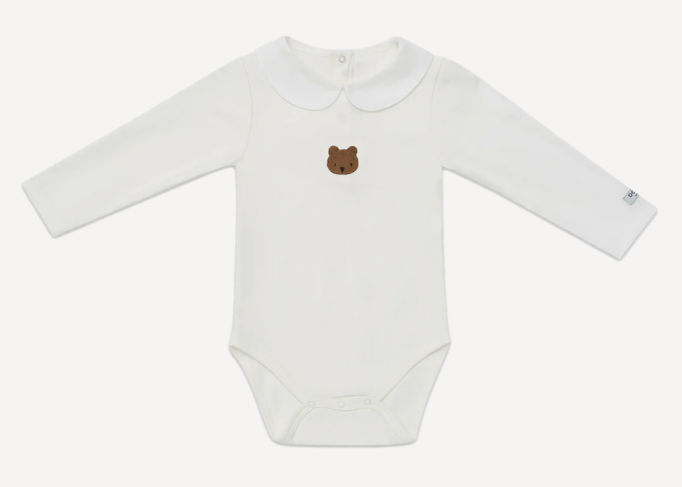 Donsje Davo Bear Bodysuit for Babies 6-24 Months | Soft Organic Cotton Baby Romper | Perfect for Playtime, Outings & Photo Shoots