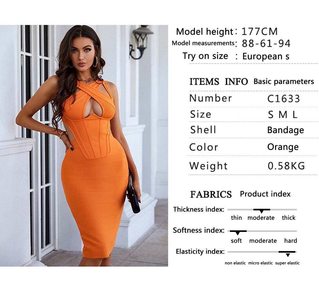 Sexy Hollow Out Halter Wrap Sleeveless Dress for Women - Elegant Tank Dress for Cocktail Party, Wedding, Dinner Dance & Night Out - Perfect for Summer Beach, Date Night and Special Occasions