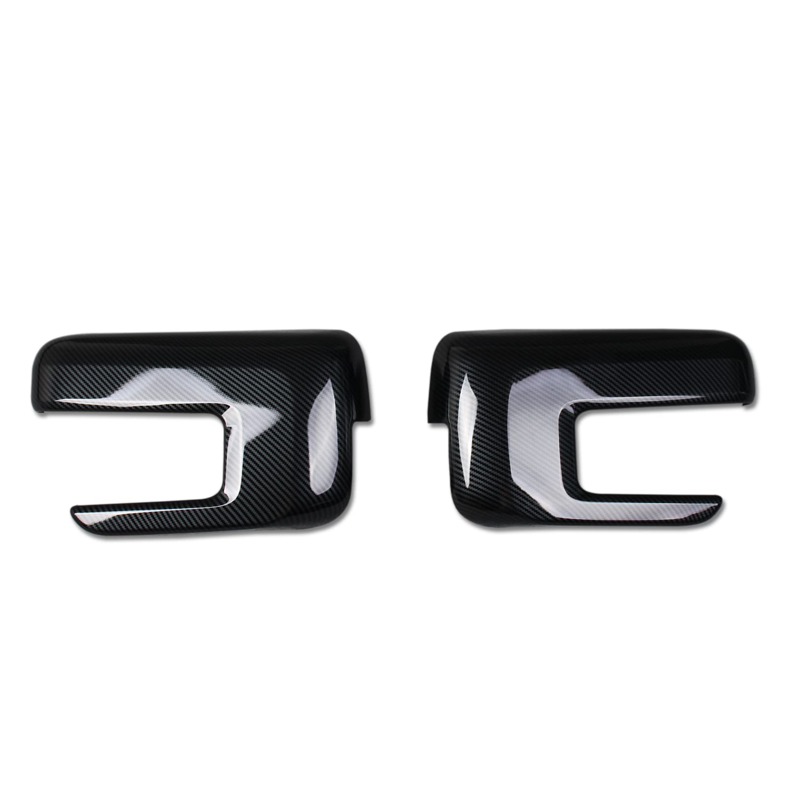 Beautost ABS Carbon Fiber Black Rear View Mirror Side Molding Guard Cover Trim Fit for Ford F-150 2021-2025 - Perfect for Off-Roading & Truck Protection