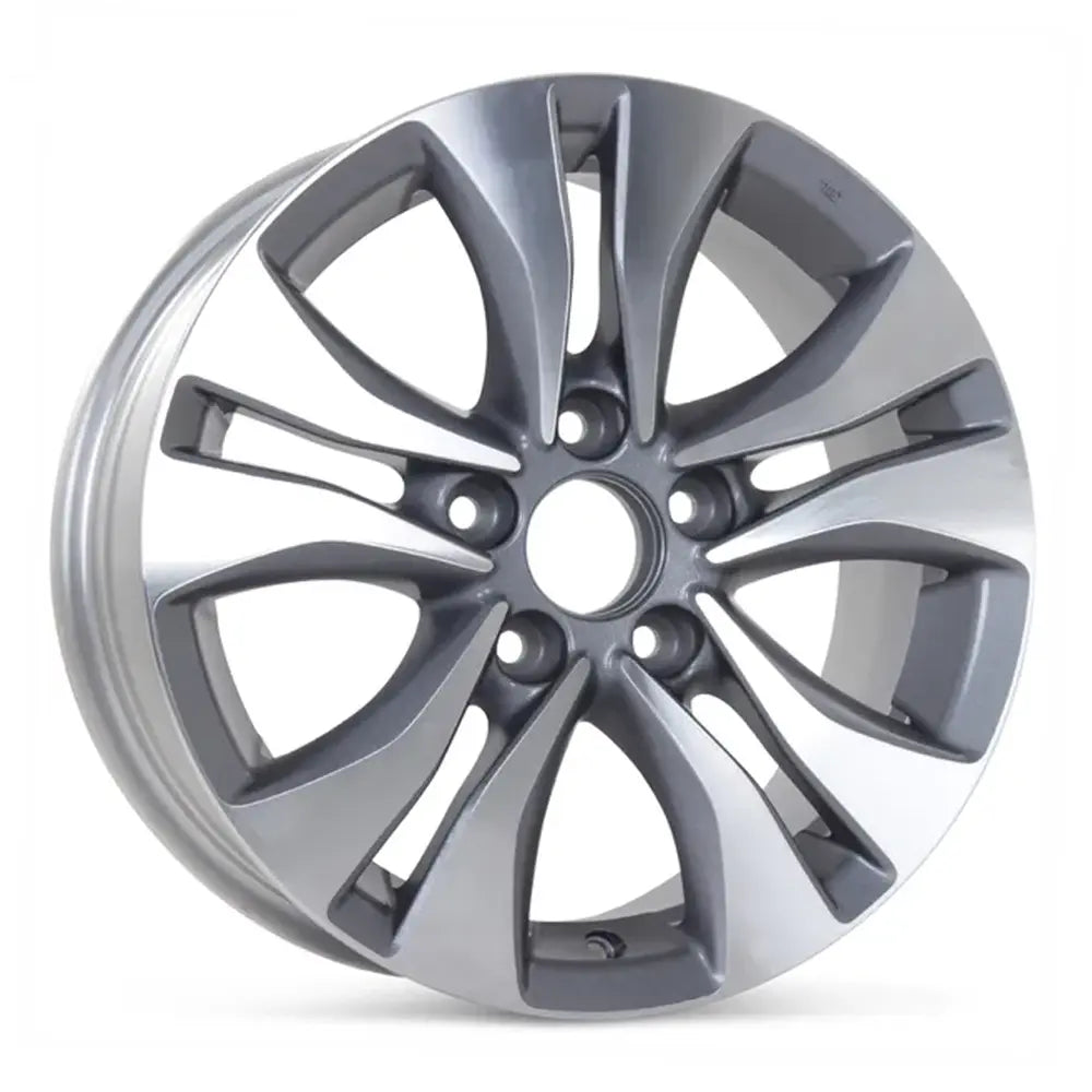16 Inch Honda Accord Wheel Replacement - Machined Charcoal Replica Rim 64046-42700T2AA71 | Perfect for Car Upgrades & Customization