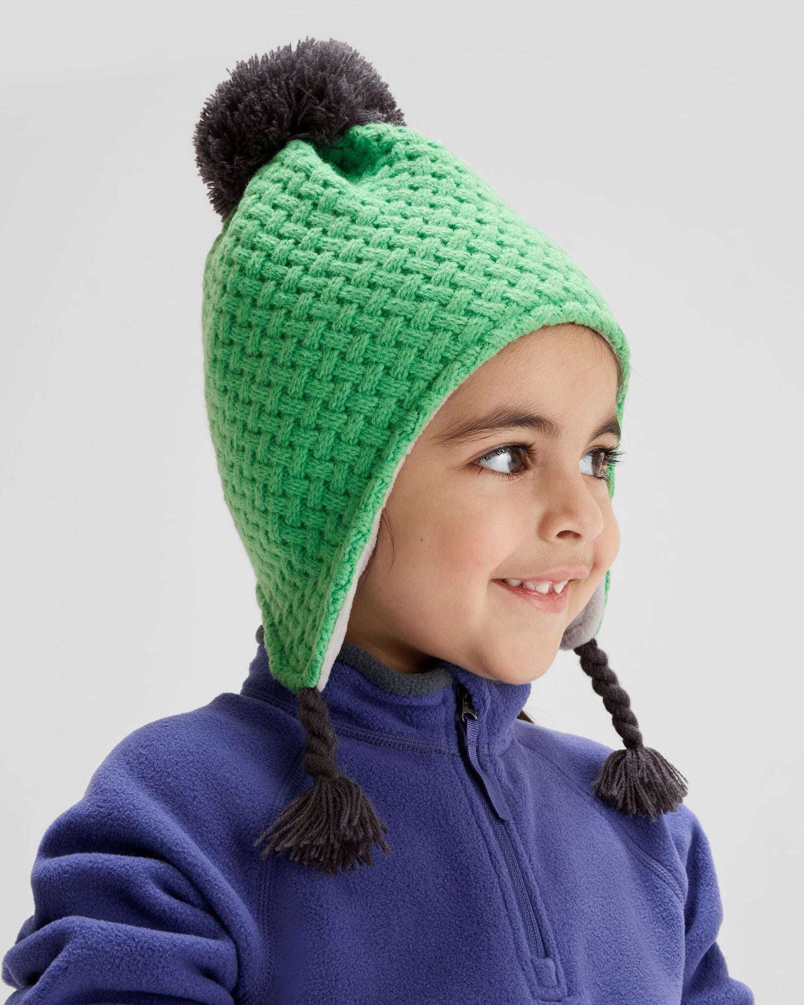 Kids' Whistler Beanie Hat with Lizard Design - Warm Winter Knit Cap for Boys & Girls - Perfect for Outdoor Play, Skiing, and Cold Weather Adventures