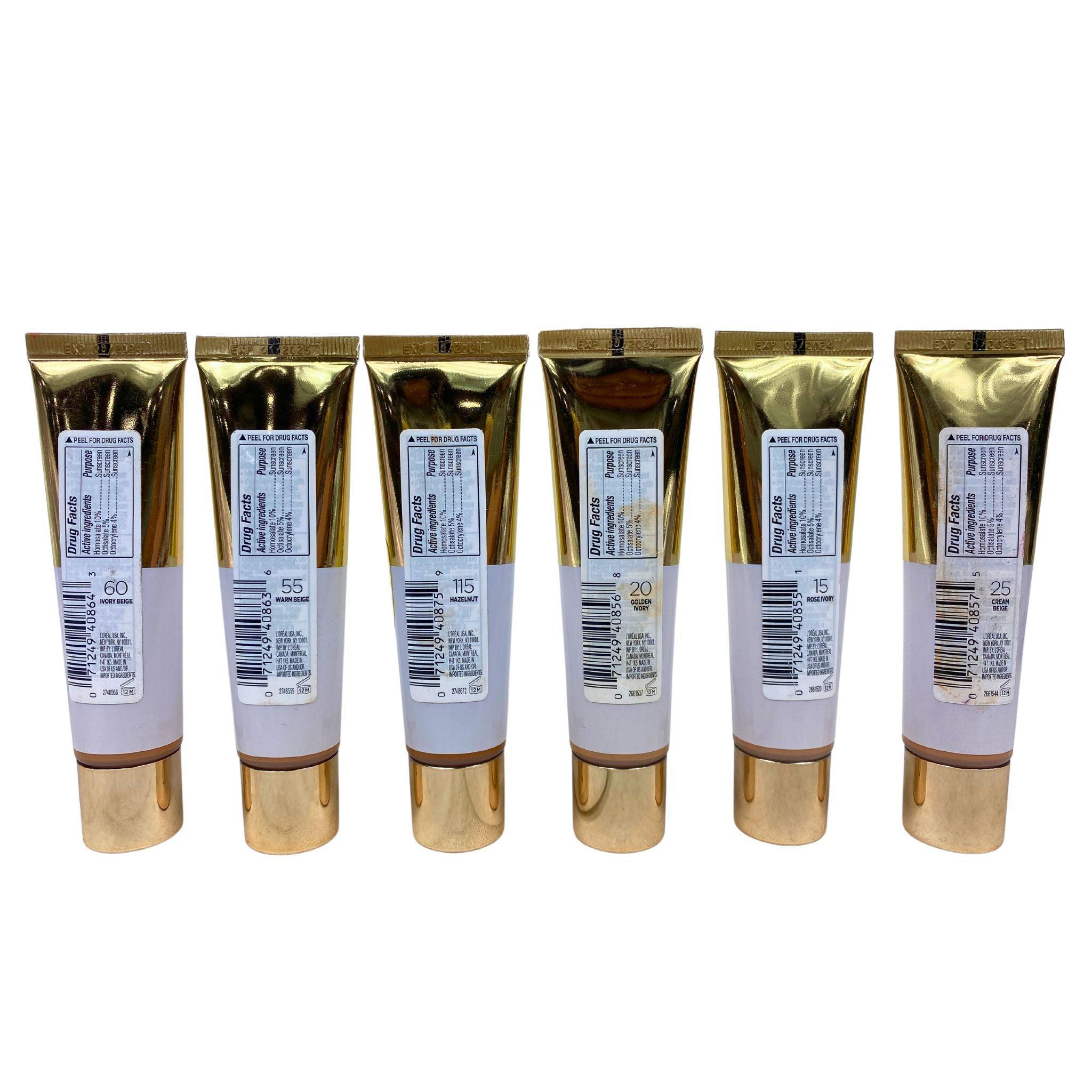 L'Oreal Age Perfect Radiant Serum Foundation - 50 Pcs Bulk Pack for Mature Skin - Anti-Aging Makeup for Daily Use & Professional Salon Application