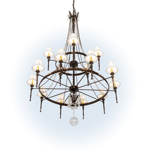 15-Light Crystal Chandelier for Dining Room - Modern Elegant Ceiling Lighting Fixture for Home Decor, Wedding & Restaurant Use