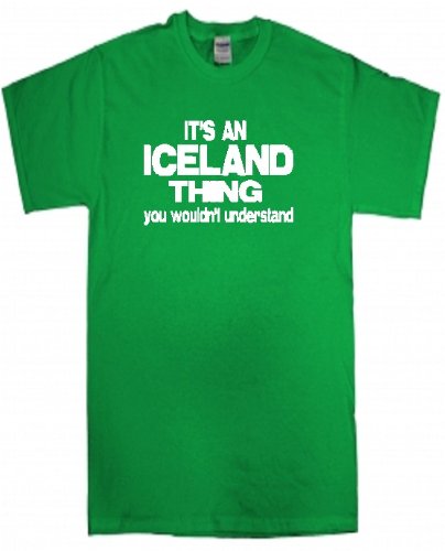 Iceland Reykjavik Kelly Green Shirt - Stylish & Comfortable for Travel