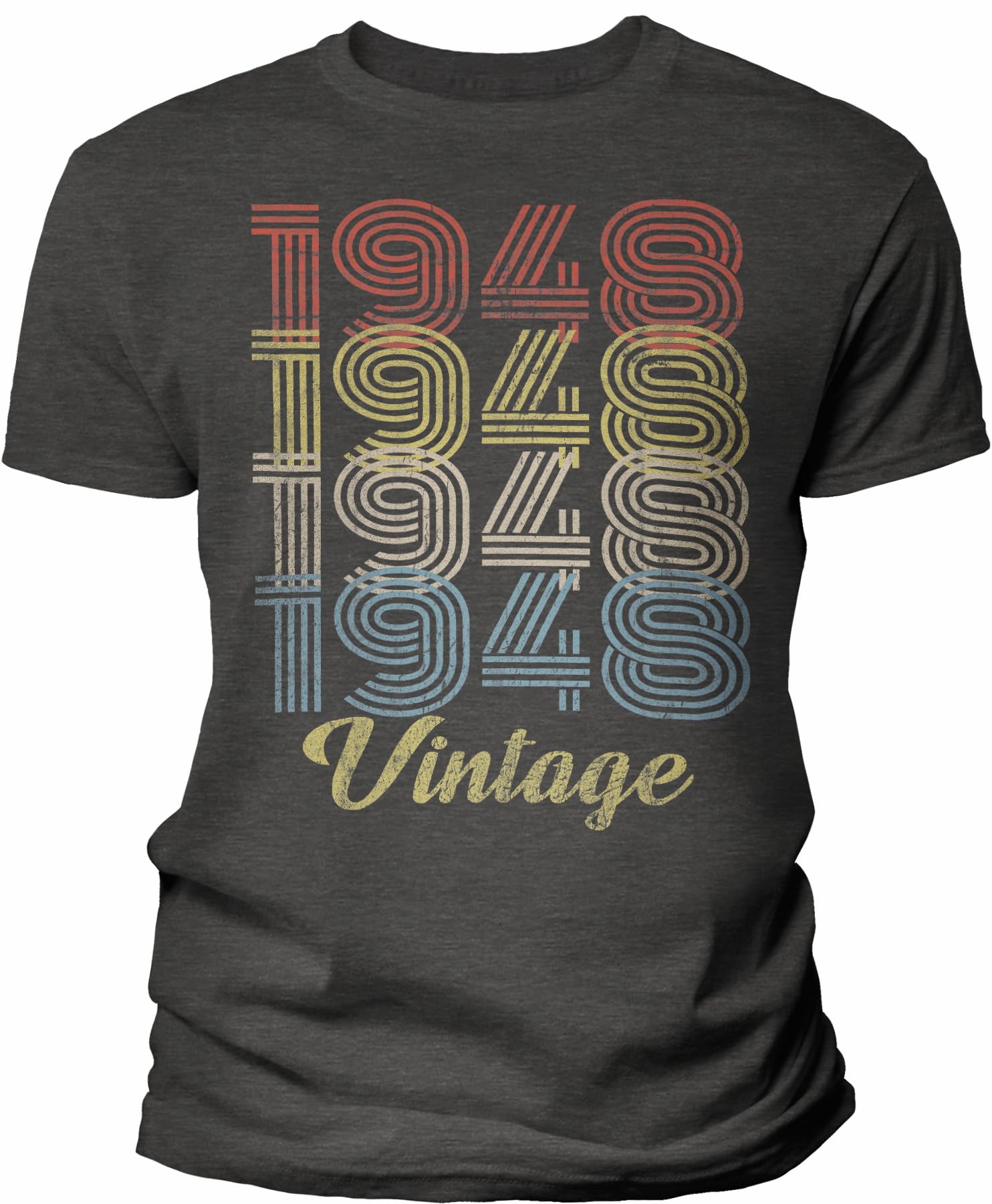 Vintage 1948 Retro 77th Birthday Shirt for Men - Unique 77 Year Old Birthday Gift - Perfect for Grandpa's Milestone Celebration & Nostalgic 1940s Themed Parties