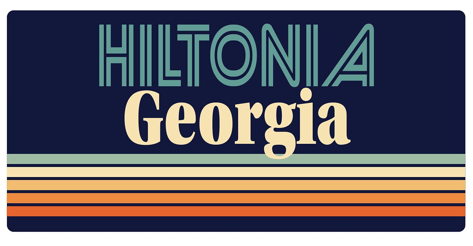 Vintage Hiltonia Georgia 5 x 2.5-Inch Refrigerator Magnet - Retro Souvenir Fridge Decor for Collectors & Travel Lovers - Perfect for Kitchens, Offices & Dorm Rooms