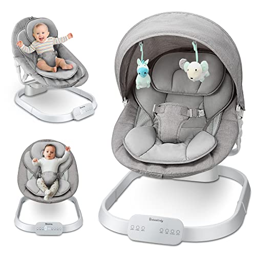 Babeelovly 2-in-1 Baby Swing and Bouncer with 10 Preset Music, Wireless Remote Control - Portable Infant Swing for Indoor & Outdoor Use - Perfect for Soothing, Napping, and Playtime