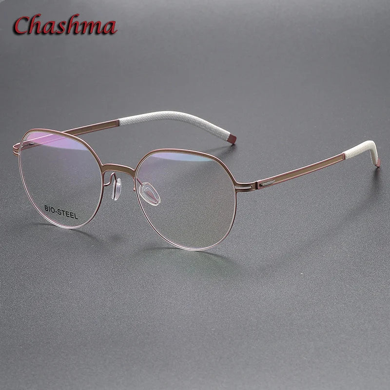 Unisex Titanium Full Rim Round Flat Top Eyeglasses TR90 - Lightweight & Durable Frame for Men & Women - Perfect for Reading, Work & Daily Wear
