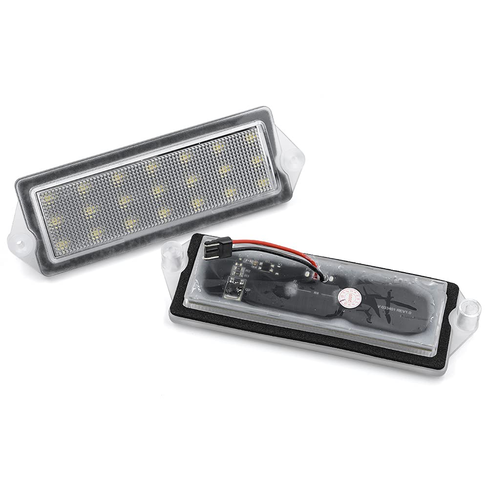 2-Pack H2 LED License Plate Lights - Xenon White Bulbs for 2003-2007 Hummer H2 - Waterproof & Easy Installation - Perfect for Night Driving & Off-Road Adventures