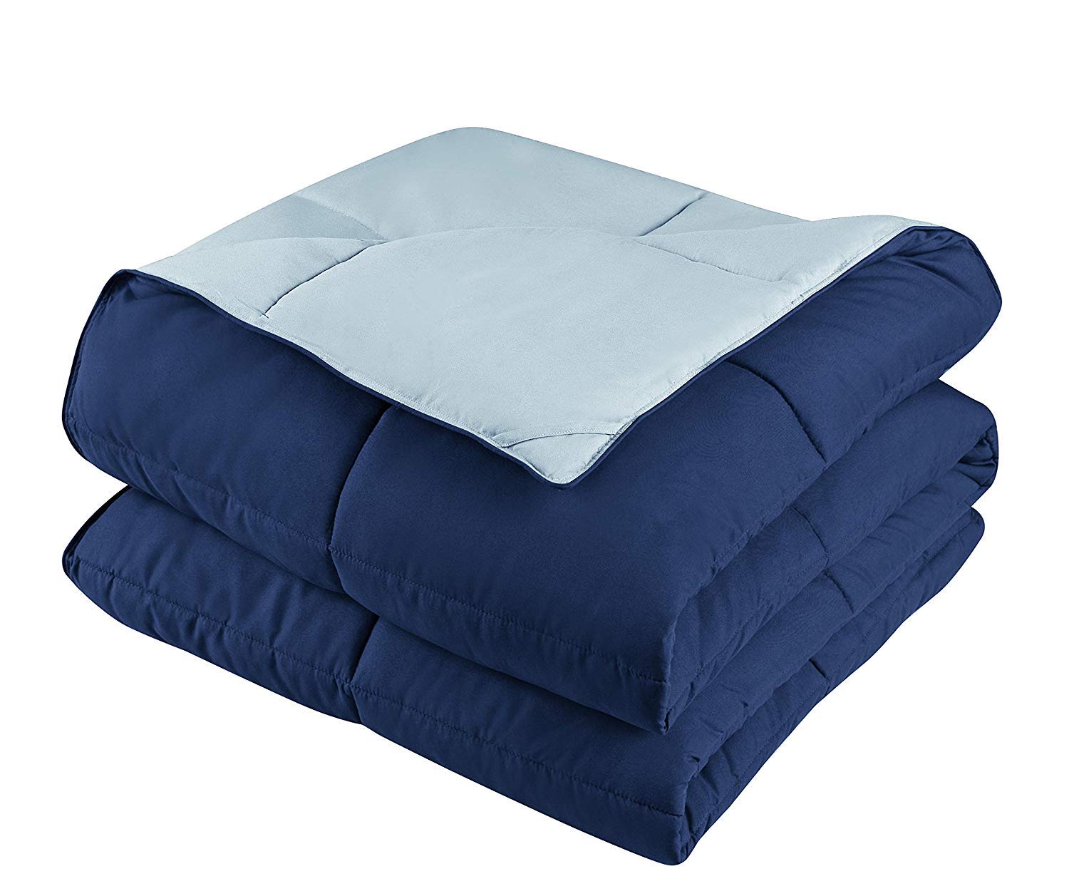 Navy Blue Down Alternative Comforter Twin Size - All Season Soft Fiberfill Duvet Insert - Box Stitched Hypoallergenic Bedding Set | Perfect for Guest Rooms, Dorms & Cozy Bedroom Decor
