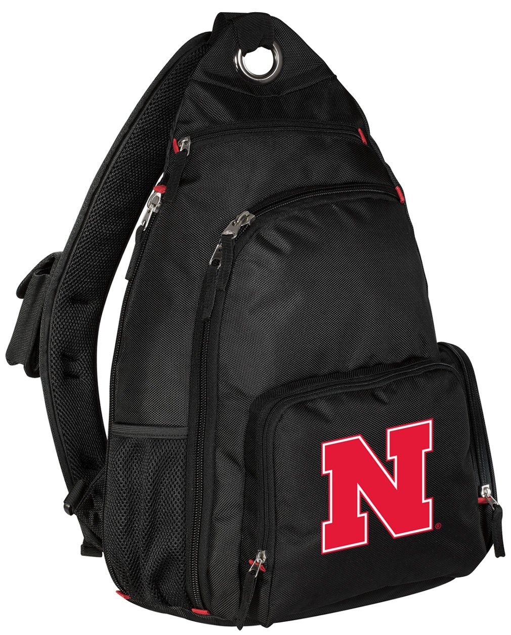 University of Nebraska Huskers Sling Backpack - Adjustable Single Strap Design for School, Travel & Game Day Essentials | Durable College Backpack for Students & Fans