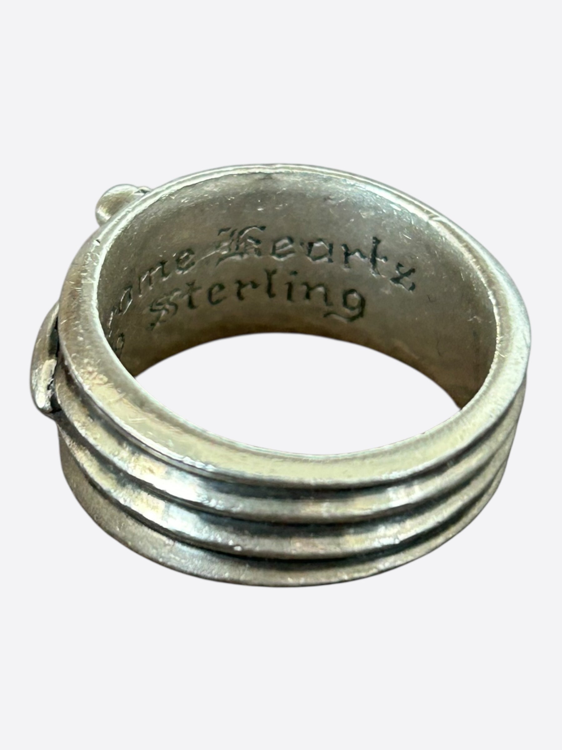 Chrome Hearts Sterling Silver & Diamond Dagger Ring for Men - Gothic Punk Jewelry for Everyday Wear & Special Occasions