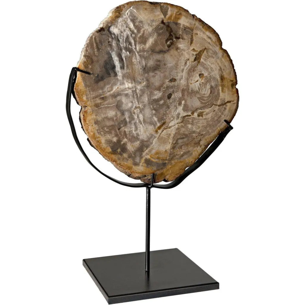 12 Pack Wood Fossil with Stand - Natural Stone Sculpture for Home Decor, Office Desk, and Gift Ideas