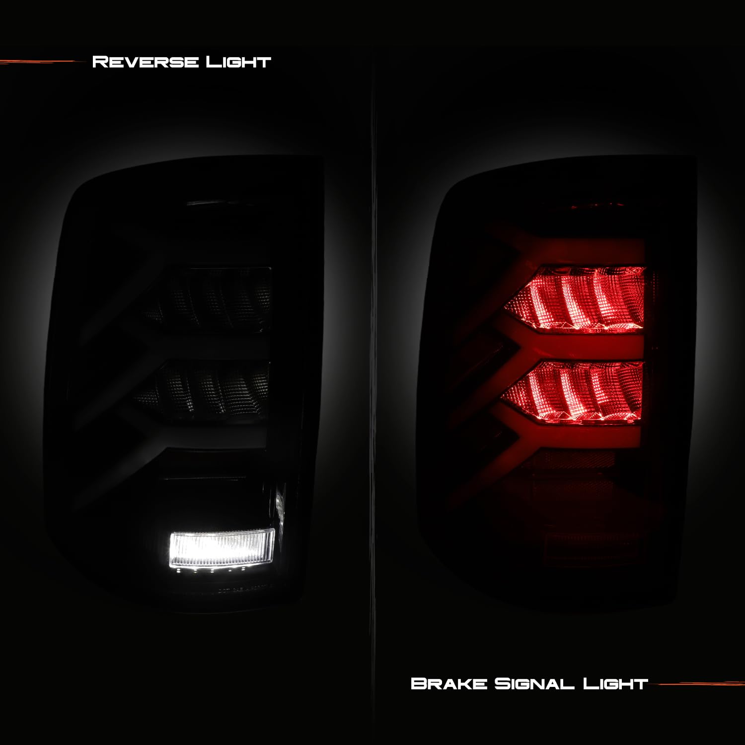 AKKON 3D LED Black Smoked Tail Lights Pair for 2009-2018 Dodge Ram 1500/2500/3500 Trucks - Left Driver & Right Passenger Side - Upgrade for Night Driving & Enhanced Style
