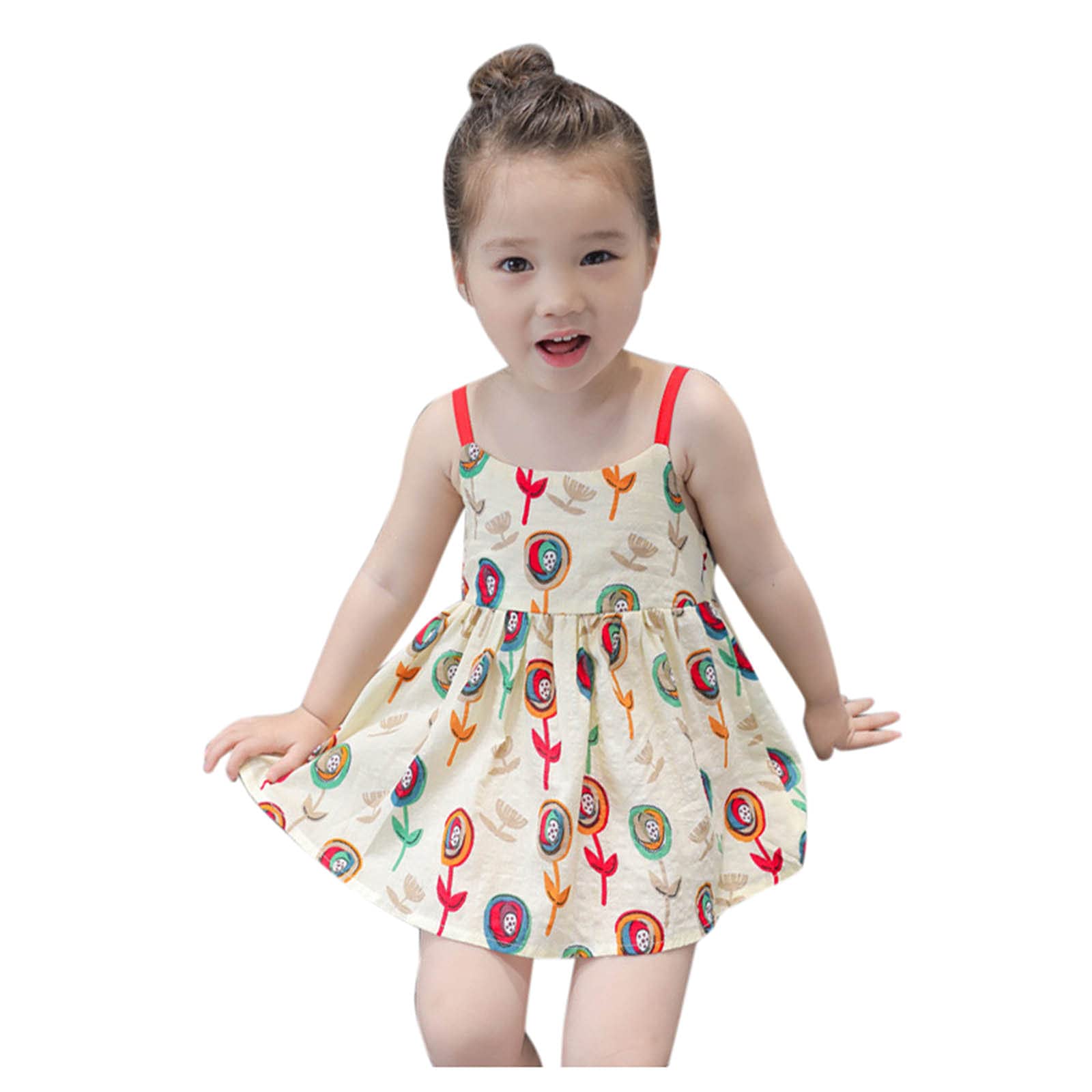 Toddler Girls Summer Casual Dress - Sleeveless Lollipop Sundress for Kids | Princess Style Playwear, Beach Outfits & Birthday Party Dresses