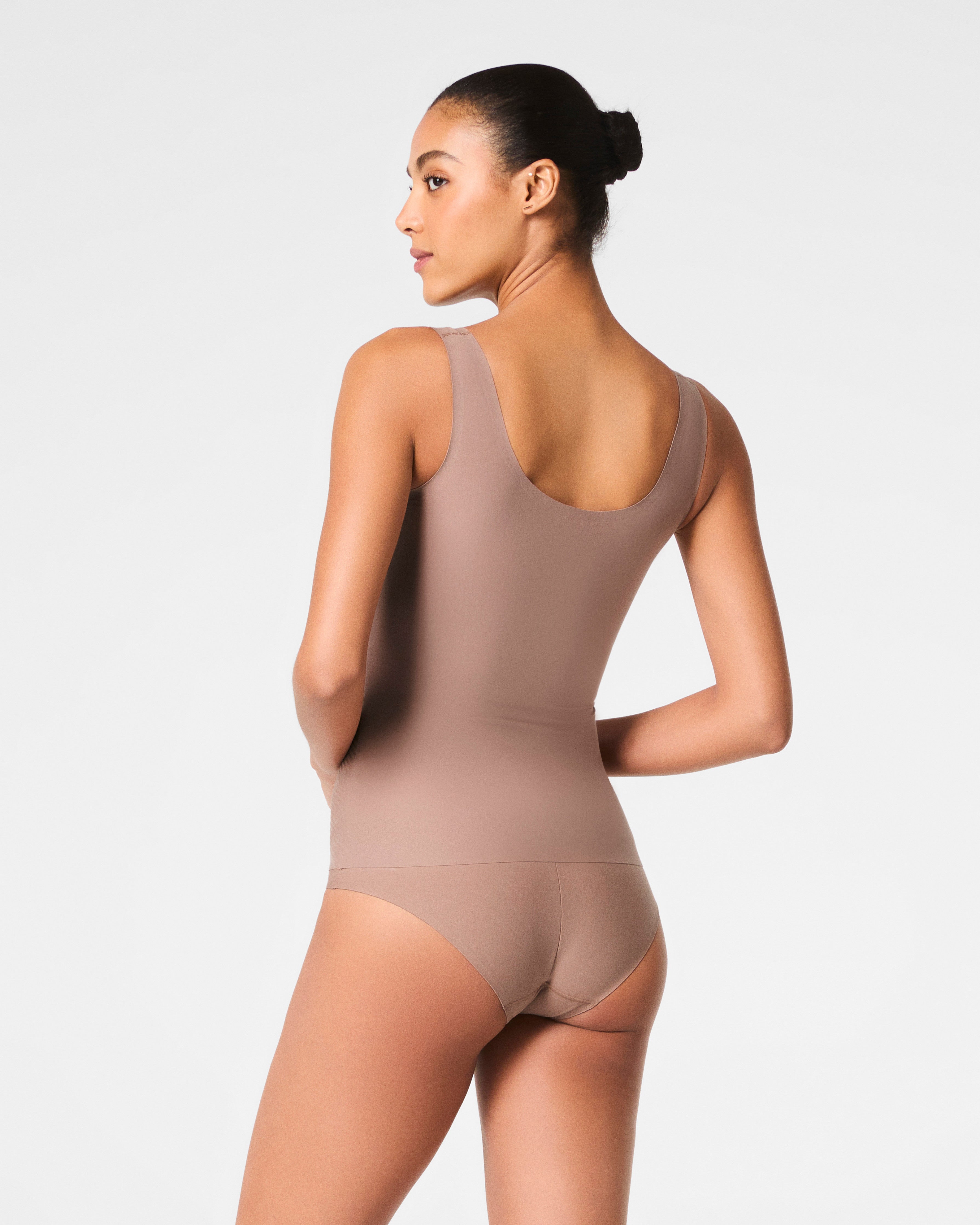 SPANX Shapewear Invisible Supima Cotton Tank Top for Women - Seamless Slimming Camisole for Everyday Wear & Layering