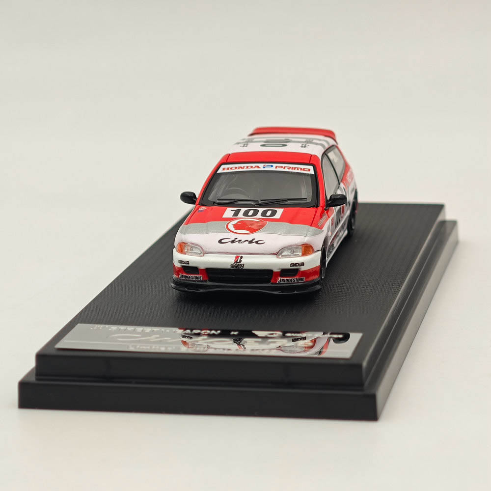 1/64 Scale Honda Civic EG6 Diecast Model Car - Limited Edition Idemitsu Livery, Street Weapon Series, Collectible Toy for Car Enthusiasts - Perfect for Display, Gifts, and Racing Scenes