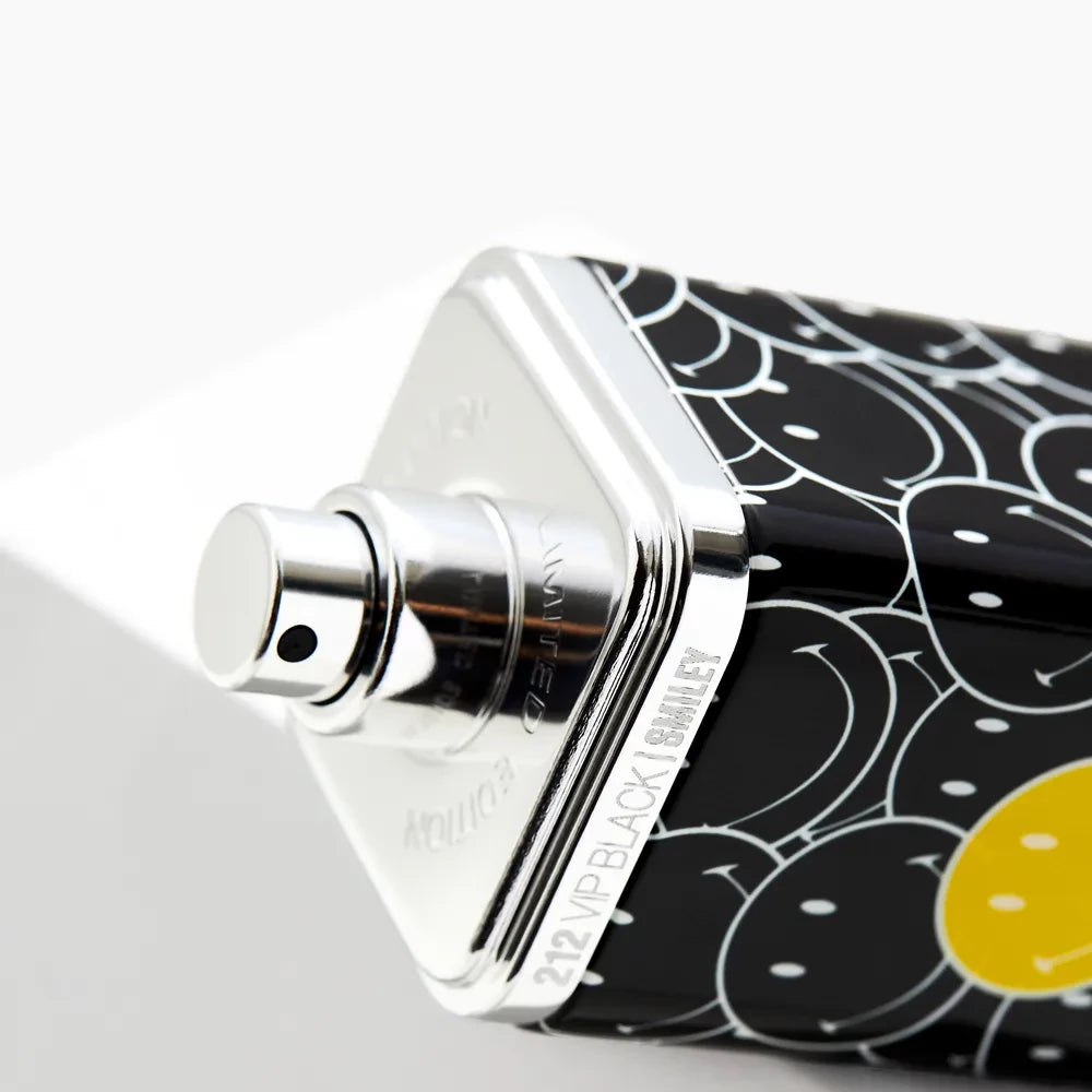212 VIP Black Smiley 3.4 oz Eau de Parfum for Men - Fresh Citrus & Woody Fragrance for Day & Night Wear, Dating & Special Occasions