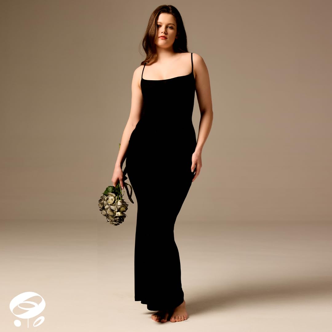 2025 Women's Maxi Black Bodycon Sexy Dress - Formal Long Ribbed Dresses for Regular & Plus Size - Perfect for Evening Parties, Cocktail Events & Date Nights