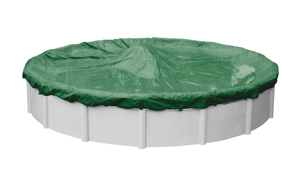 Robelle 4824-4 24-Foot Titan Winter Pool Cover for Round Above Ground Swimming Pools | Heavy Duty Protection | Cold Weather & Snow Resistance | Perfect for Winterizing Your Backyard Pool