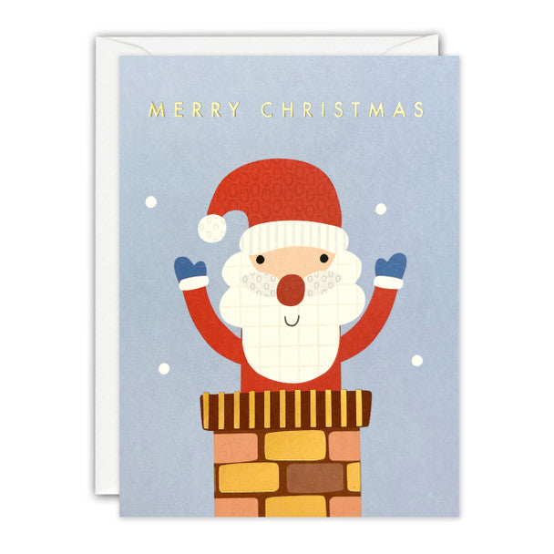 James Ellis Santa Christmas Card 95x125mm - Festive Holiday Greeting Cards for Family & Friends - Perfect for Christmas Wishes, Holiday Parties, and Seasonal Decorations