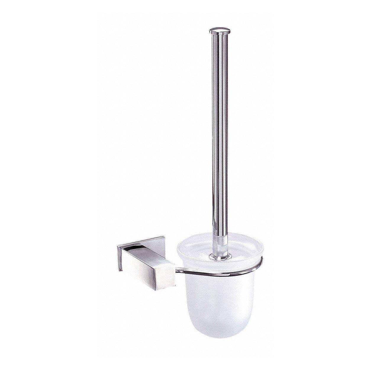 Danze Sirius Modern Wall Mount Chrome Toilet Brush Holder - Bathroom Cleaning Organizer for Home & Office Use