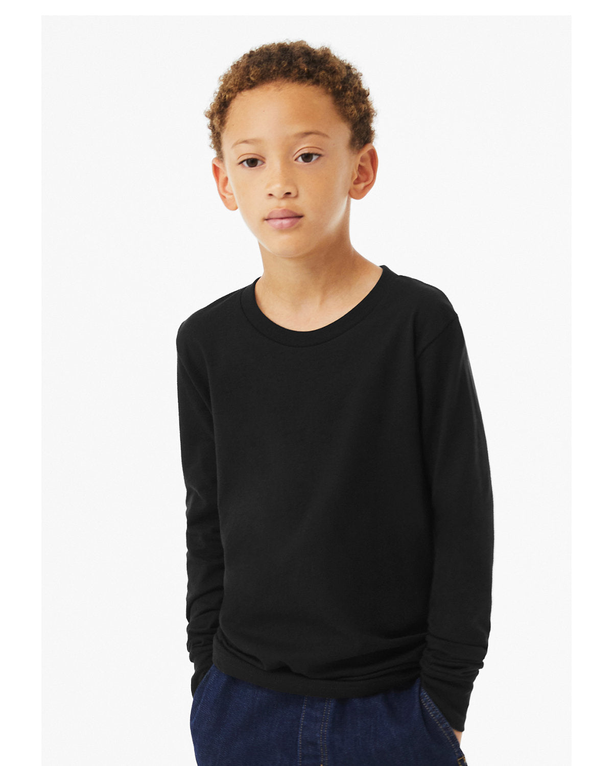 Bella + Canvas 3501YCV Youth Heather CVC Long Sleeve T-Shirt - Soft Comfortable Cotton Blend Tee for Kids - Perfect for School, Playdates & Everyday Wear