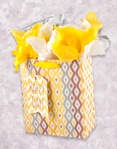 Happy Day Ikat Garden Gift Bags - Elegant Printed Party Favor Pouches for Weddings, Baby Showers & Special Events