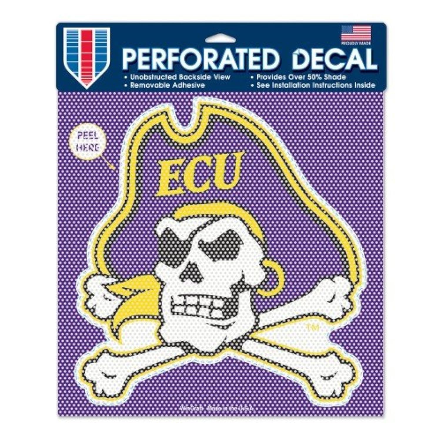 Official Wincraft NCAA Perforated Vinyl Decal - Team Logo Sticker for Car Windows, Laptops & Walls - Perfect for College Sports Fans & Game Day Decor