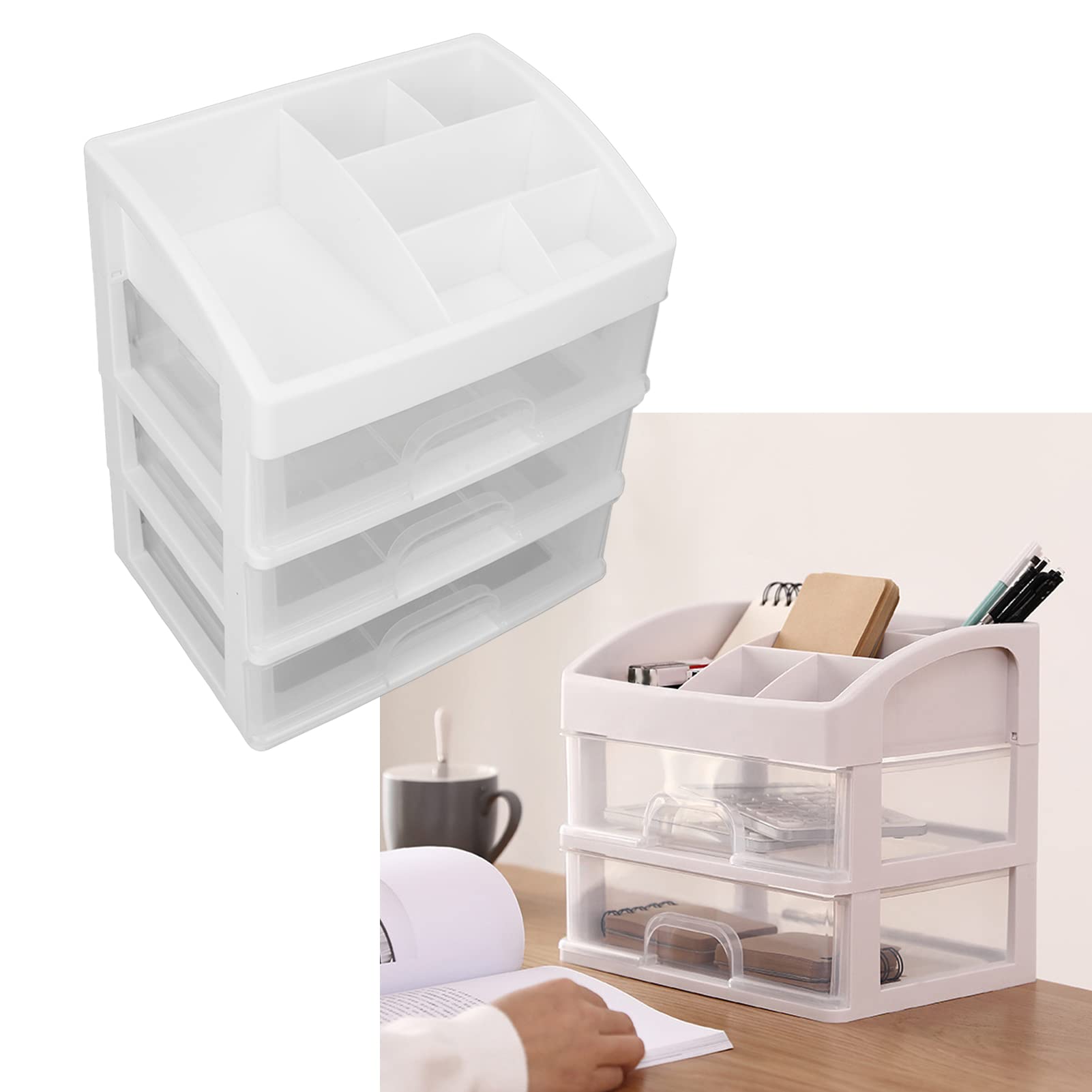 Best Makeup Organizer with Drawers - Cosmetic Storage Box for Vanity, Dresser, Bedroom & Bathroom | Perfect for Daily Beauty Routine & Travel Organization