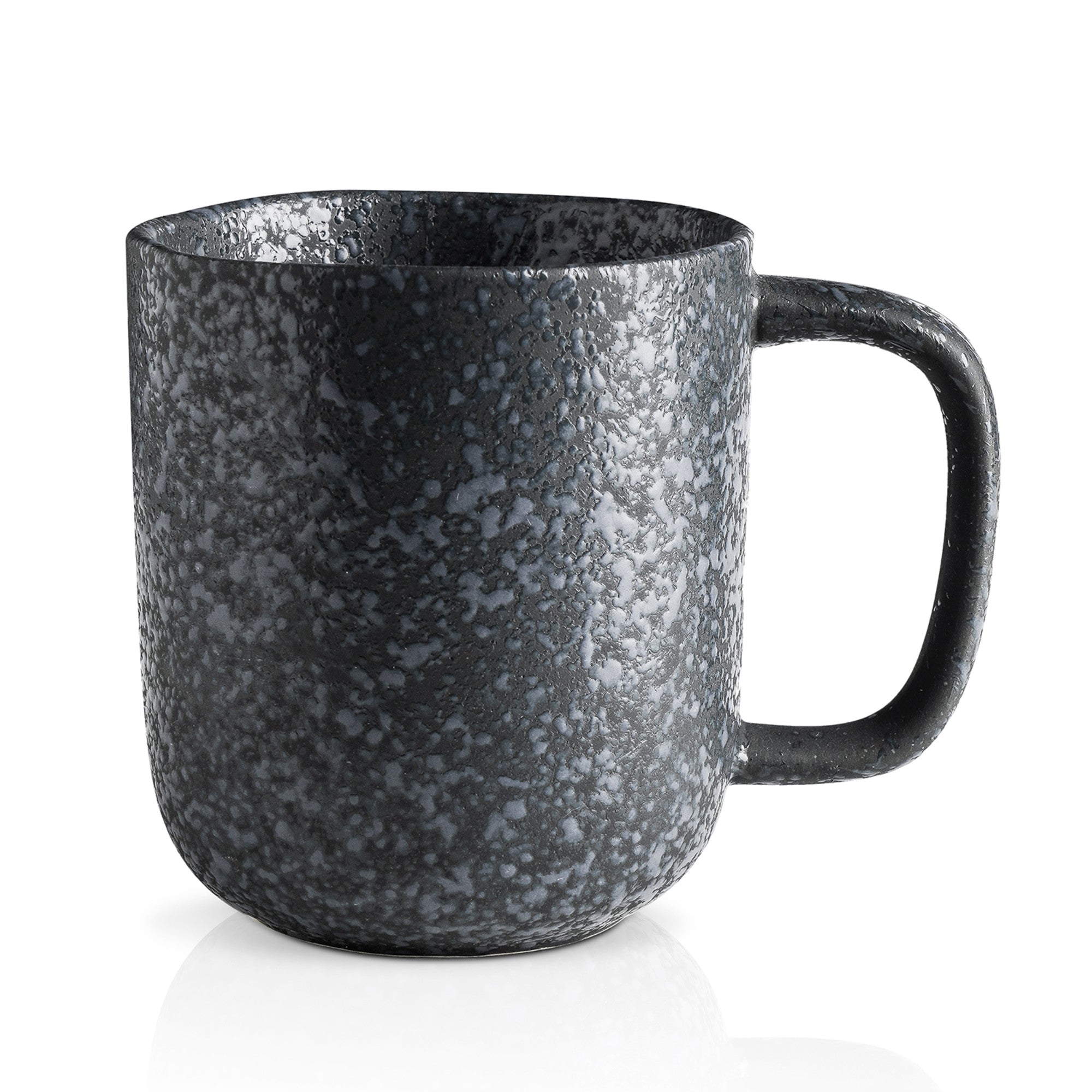 Premium Tom Stoneware Mug - Elegant Black and White Reflection Design - Perfect for Coffee, Tea, or Hot Chocolate at Home or Office