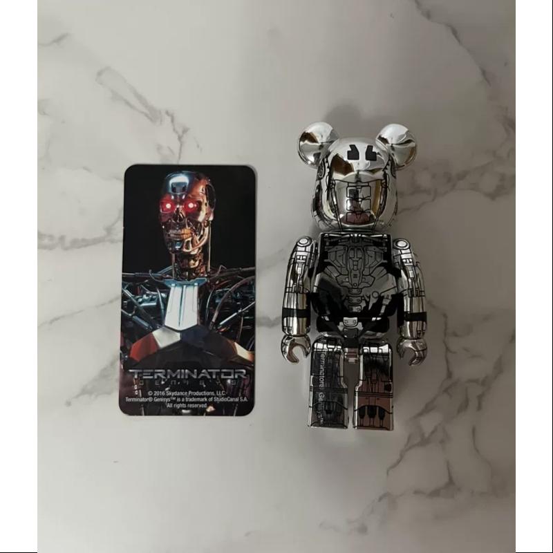 Bearbrick Series 32 SF Terminator 100% Collectible Figure - Limited Edition Anime Vinyl Art Toy for Display & Gifts | Perfect for Anime Fans, Collectors, and Home Decor