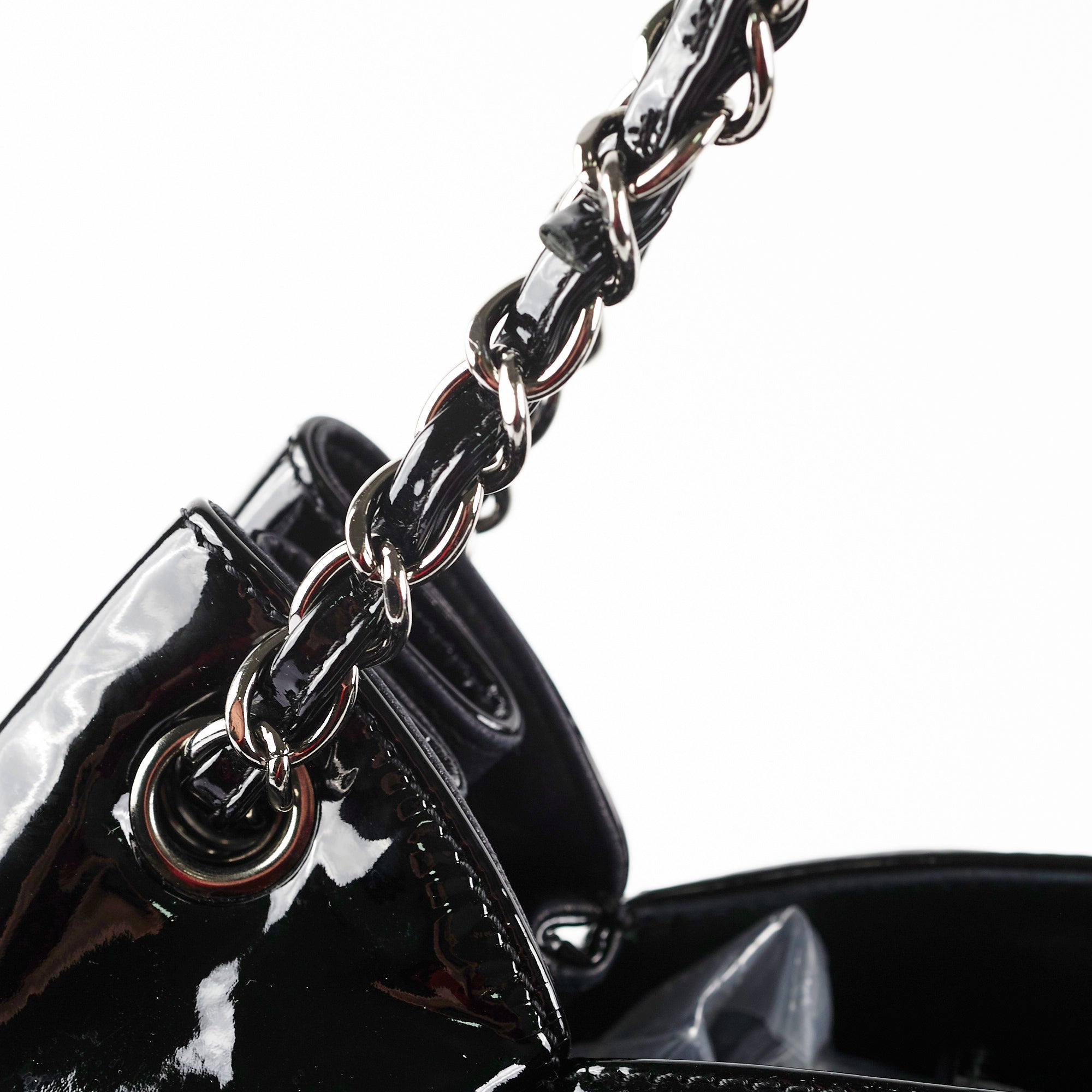 Chanel Camelia Patent Leather Tote Bag Black - Luxury Designer Handbag for Women, Perfect for Work, Travel & Everyday Use