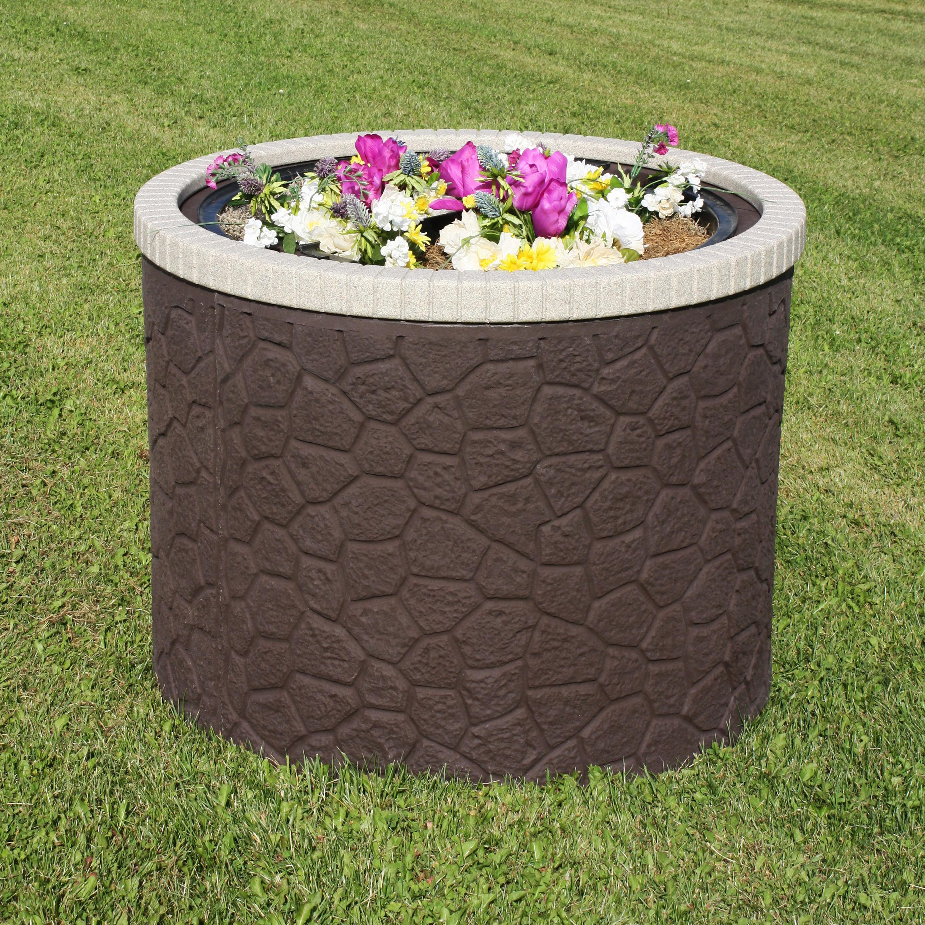 35 Gallon Decorative Septic Tank Cover - Durable Outdoor Basin Planter Enclosure for Yard, Garden & Landscape Design