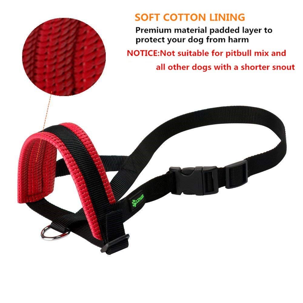 Adjustable Dog Muzzle for Small Medium Large Dogs - Anti Biting Barking Chewing Pet Training Tool - Breathable Comfortable Secure Fit (Size S/Red) - Perfect for Grooming, Vet Visits & Walks