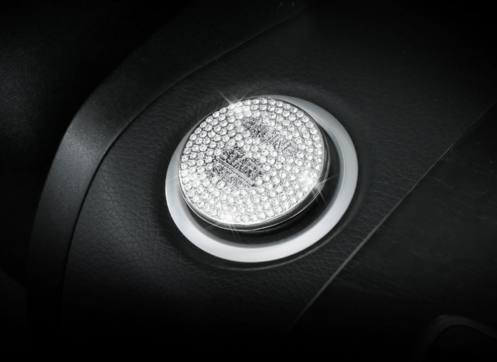 Mercedes Keyless Engine Start Stop Button Cover - Crystal Decor Push Start Button Cap for Mercedes-Benz | Perfect for Car Interior Customization & Luxury Upgrade