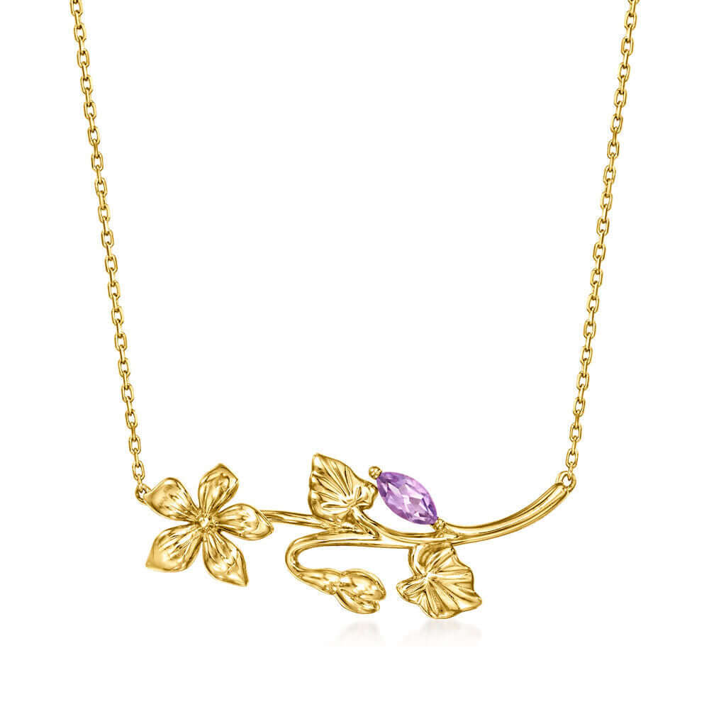 Gold Birth Flower Lotus Pendant Necklace - Spiritual Jewelry for Women | Meaningful Gift for Birthday, Meditation & Yoga | JP907