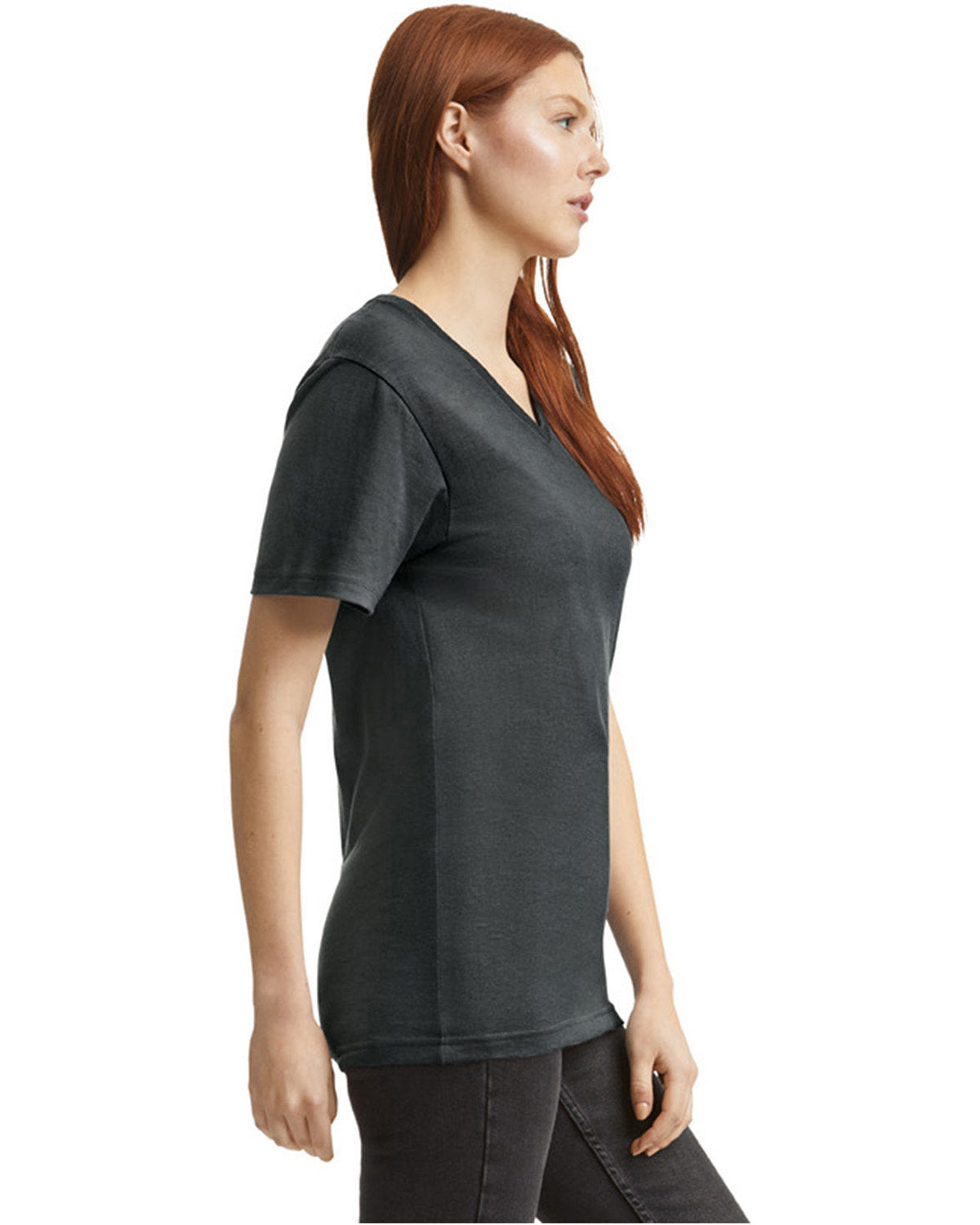 American Apparel 2006CVC Unisex V-Neck T-Shirt - Soft Cotton Blend Tee for Men & Women | Perfect for Casual Wear, Layering & Everyday Comfort